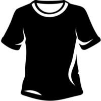 Black T-Shirt Outline Illustration for Design and Printing Projects vector