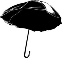 Black Umbrella Illustration for Weather Designs and Prints vector