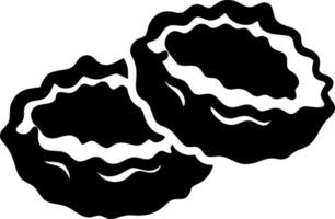 Black Walnut Shell Silhouette Graphic for Food Art and Design Projects vector