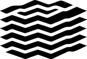 Black Wavy Line Pattern Minimalist Design for Modern Art and Branding Projects vector
