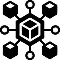 Blockchain Network Illustration for Technology and Cryptocurrency Applications vector