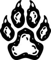 Bold Animal Paw Print for Tattoos and Graphic Design vector