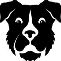 Bold Black Dog Face Silhouette Art for Graphic Design and Tattoo Use vector