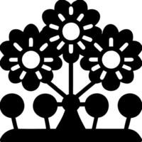 Bold Floral Silhouette Art for Decorative Design and Craft Projects vector