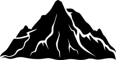 Bold Mountain Silhouette for Tattoo Design and Nature Illustrations vector