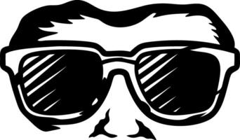 Bold Sunglasses Man Face Art for Cool Graphic Design and Fashion Projects vector