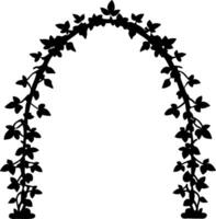 Botanical Arch Silhouette for Wedding Invitations and Graphic Design vector