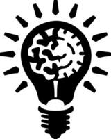 Brain Light Bulb Creativity Idea for Innovation and Design vector