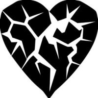 Broken Heart Symbol Illustration for Emotional Design Projects vector