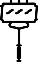 Broom Simple Black Outline for Cleaning Services and Applications vector