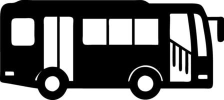 Bus Silhouette Illustration for Transport Design Projects and Educational Materials vector