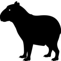 Capybara Silhouette Illustration for Design and Decoration Projects vector