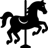 Carousel Horse Silhouette for Craft and Design Projects vector