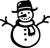 Charming Snowman with Hat and Scarf Illustration for Holiday Design vector