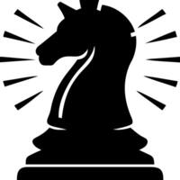 Chess Knight Silhouette for Strategy Games and Design Projects vector