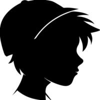 Child Silhouette Profile Design for Art and Creativity Projects vector