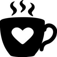 Coffee Cup with Heart Symbol and Steam for Cafe Branding and Prints vector