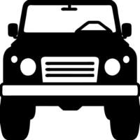 Classic Offroad Vehicle Front View for Illustrations and Graphic Design Projects vector