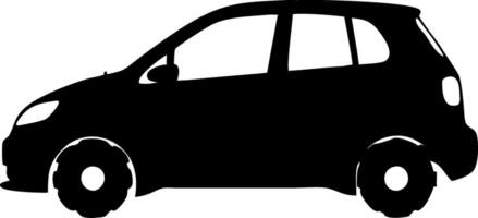 Compact Car Silhouette Graphic for Design and Branding Projects vector