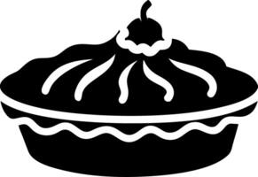 Classic Pie Silhouette for Graphic Design and Culinary Projects vector