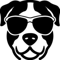 Cool Dog Face in Sunglasses for Graphic Design and Stickers vector