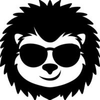 Cool Hipster Hedgehog with Sunglasses Illustration for T-Shirts and Design Projects vector