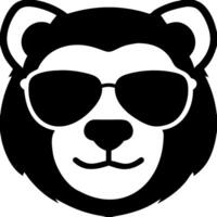 Cool Sunglasses Bear Face Art for Posters and Graphic Design vector