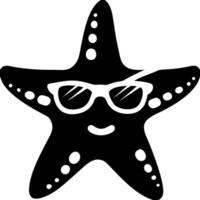Cool Starfish with Sunglasses Design for Beach Themed Art and Decoration vector