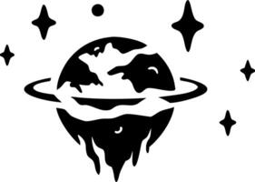 Cosmic Earth with Stars for Fantasy Design and Creative Projects vector
