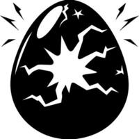 Cracked Egg Explosion Illustration for Design Projects vector