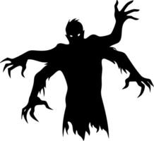 Creepy Shadow Monster Silhouette with Claws for Halloween Design and Scary Illustrations vector