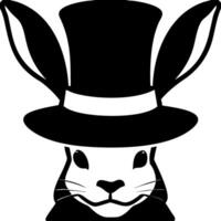 Dapper Rabbit in Top Hat Illustration for Creative Design Use vector