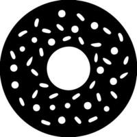 Decorative Donut Silhouette with Sprinkles for Art and Design Projects vector