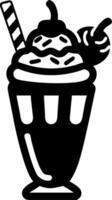 Delicious Ice Cream Sundae for Dessert Menu or Cafe Decor vector