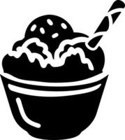 Delicious Ice Cream Bowl for Cafes Menus and Graphic Design Projects vector