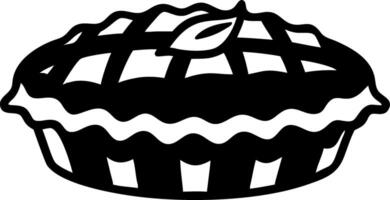 Delicious Pie Silhouette for Food Art and Graphic Design Projects vector
