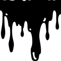 Dripping Black Paint Design Element for Graphic Art Projects vector