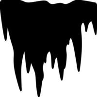 Dripping Black Paint Silhouette for Halloween Design and Creative Projects vector
