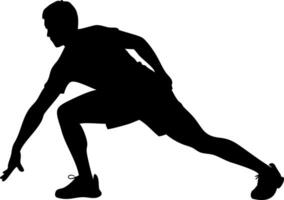 Dynamic Athlete Silhouette for Fitness Designs and Active Lifestyle Graphics vector