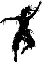 Dynamic Dancer Silhouette in Motion for Artistic Design and Inspiration vector