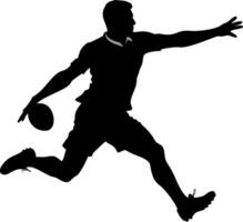 Dynamic Handball Player Silhouette for Sports Design Projects vector