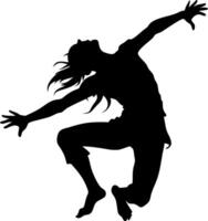 Dynamic Dancing Silhouette Art for Creative Projects and Designs vector