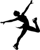 Dynamic Figure Skating Silhouette for Artistic and Graphic Design Projects vector