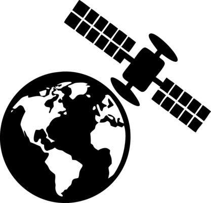Earth and Satellite Illustration for Space Technology and Communication Projects