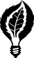 Eco Friendly Leaf Lightbulb Illustration for Sustainable Design Concepts vector