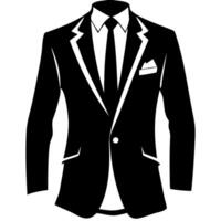 Elegant Black Suit with Tie Illustration for Design and Branding Projects vector