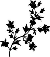 Elegant Botanical Flower Silhouette for Design and Decoration vector