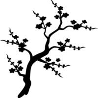 Elegant Cherry Blossom Branch Art for Decoration and Design Projects vector