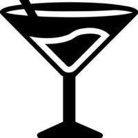 Elegant Cocktail Glass Silhouette for Menu Design and Party Invitations vector