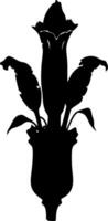 Elegant Floral Silhouette Design for Decor and Crafts vector
